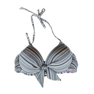 Ardene Striped Blue and White Bikini Top